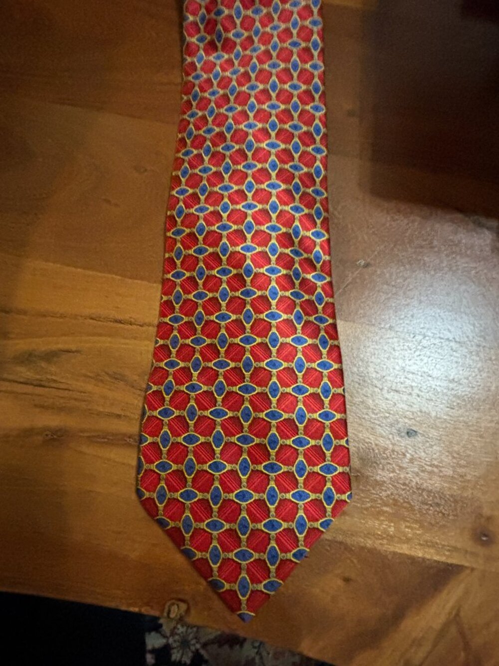 Faberge Men's Neck Tie All Silk Red/Blue